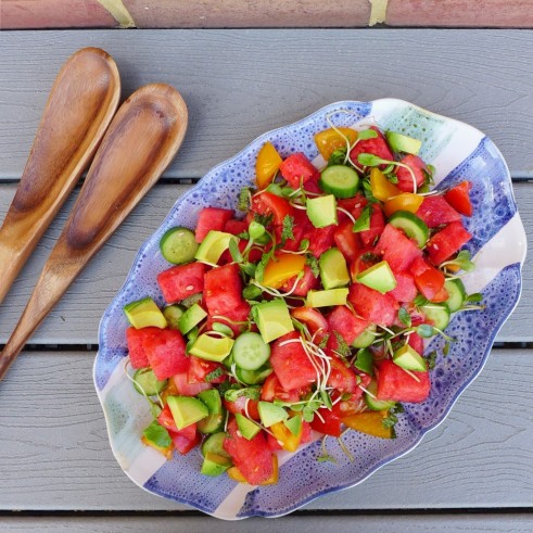 watermelon salad by in my bowl